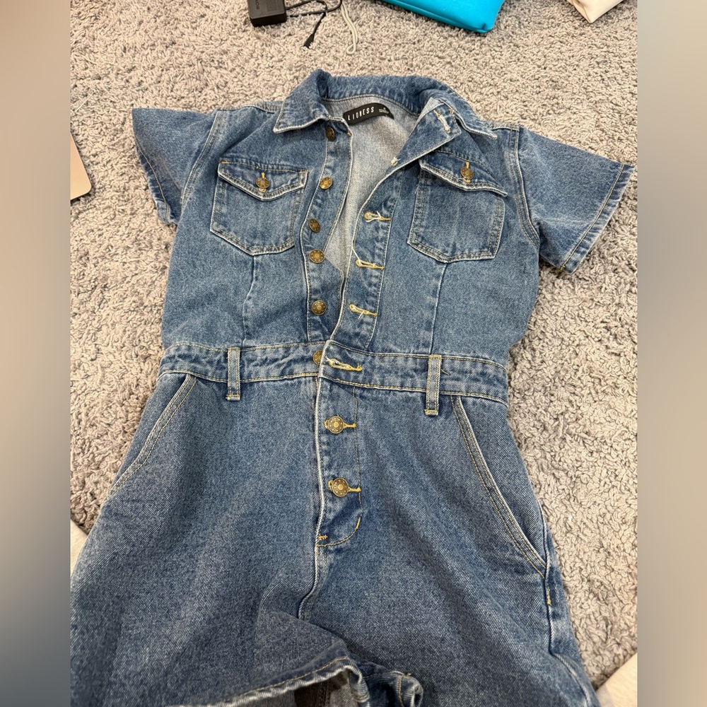 Princess Polly / lioness denim romper